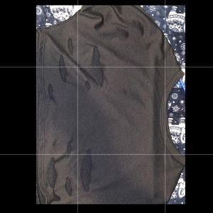 Black crop top with rips